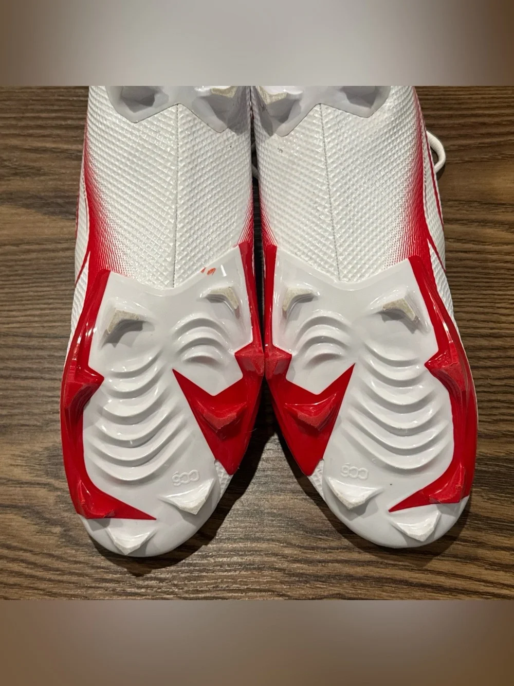Size 13.5 Nike Vapor Edge Speed 360 White/Red Football Cleats CD0082-102 NEW